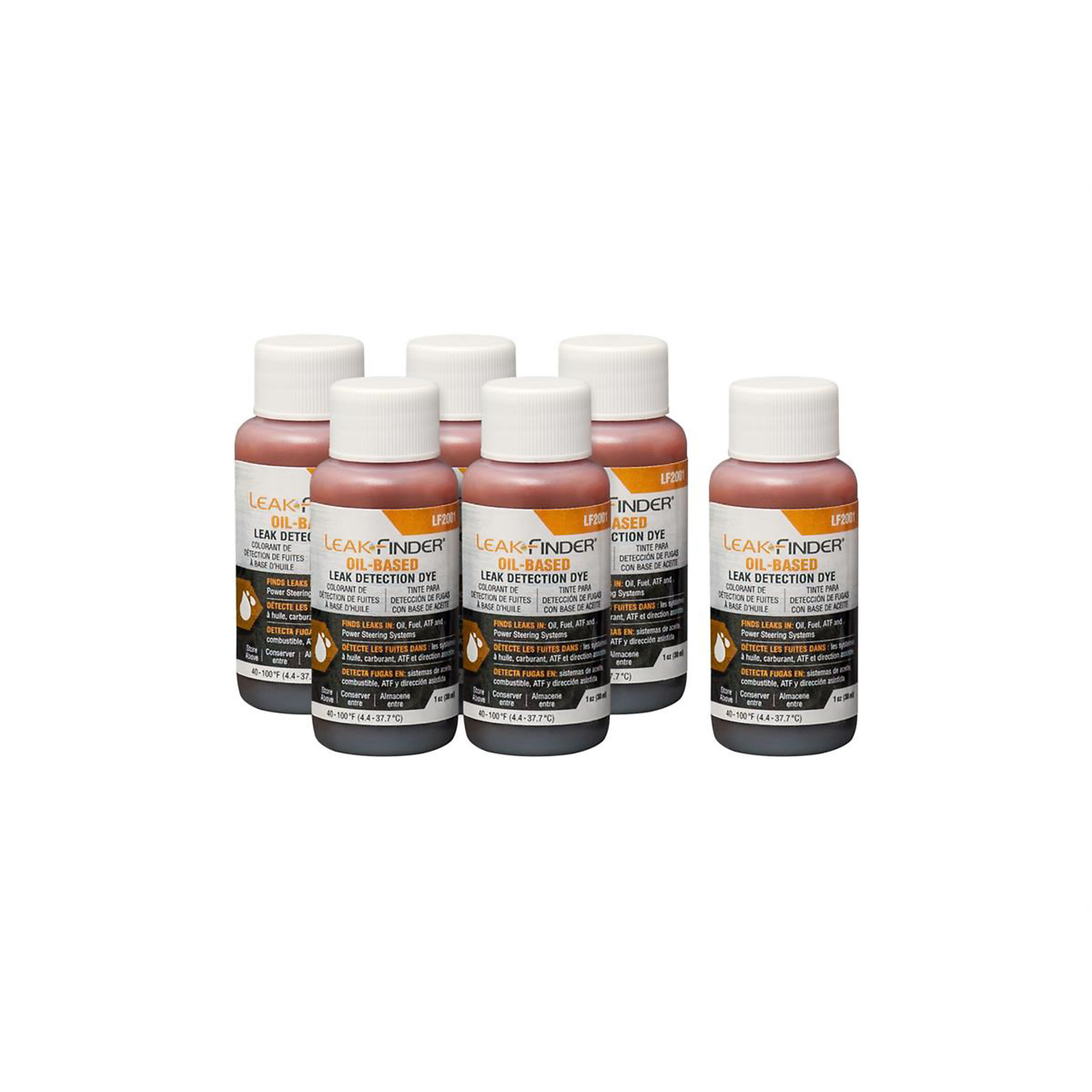 Tracer Products Leakfinder Oil Dye — 6 Pcs, 1-Oz. Bottles, Model# TRALF2001